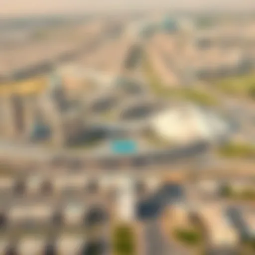 Aerial view of Musaffah showcasing its urban landscape