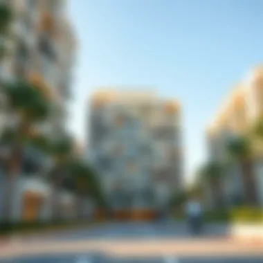A modern apartment complex in Dubai showcasing affordability