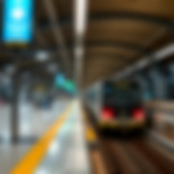 Al Garhoud Station in the Dubai Metro Network Map of Dubai Metro system with Al Garhoud Station marked