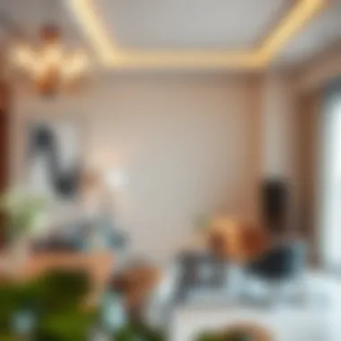 Stylish interior of a contemporary apartment in Al Mamourah, highlighting elegant design