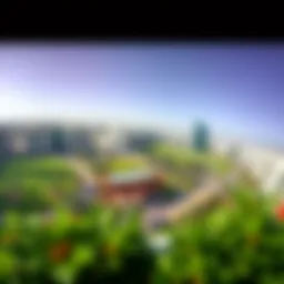 A panoramic view of Al Reem Park showcasing its lush greenery and modern design.