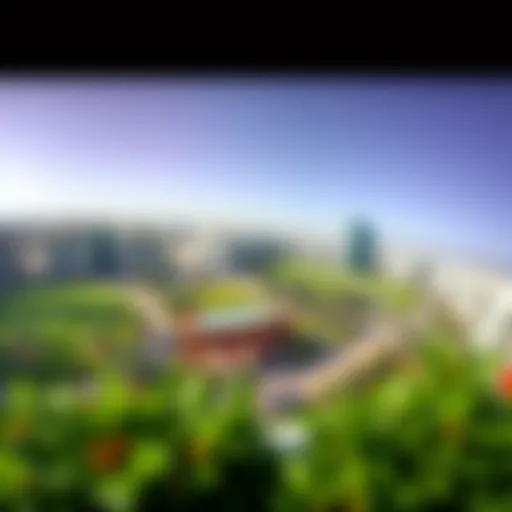 A panoramic view of Al Reem Park showcasing its lush greenery and modern design.