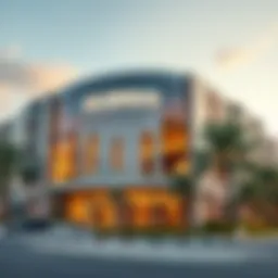 Exterior view of the Sobha Sales Center showcasing its modern architecture