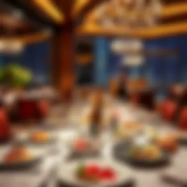 Gourmet dining setup featuring exquisite cuisines at Azur Hotel