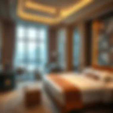 Luxurious guest room with elegant furnishings at Azur Hotel