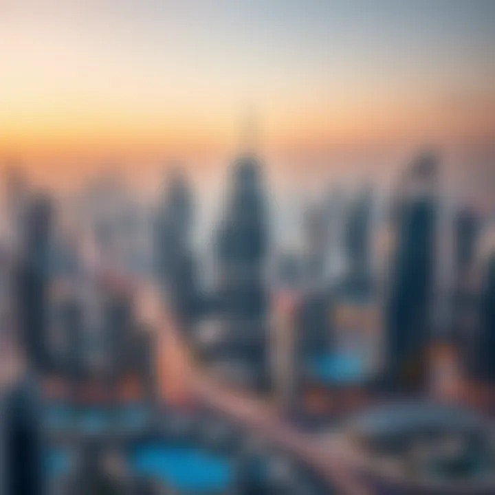 Panoramic view of برج السلام within Dubai's skyline