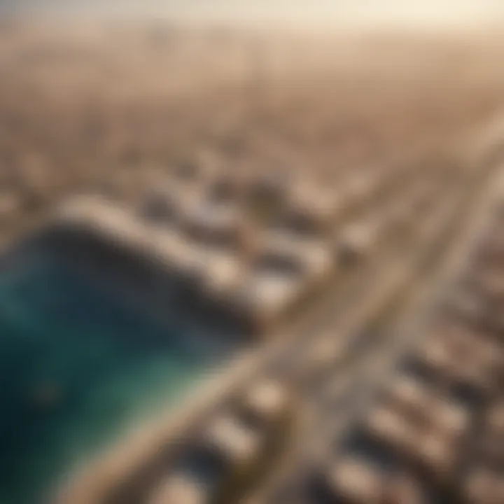 Aerial view of بيت الفلاح showcasing its architectural design