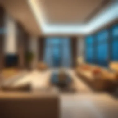 Luxurious living space design within Binghatti Horizons.