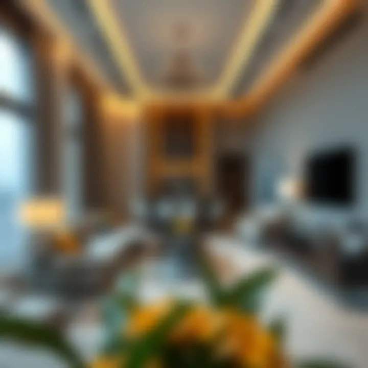 Interior of a luxurious apartment in the Blue Diamond Building