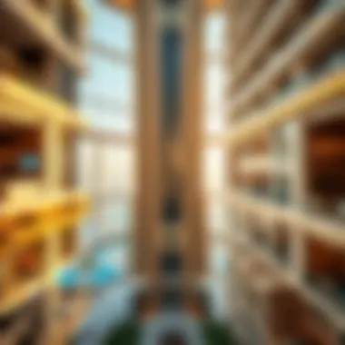 Stunning view of Burj Khalifa's residential floors showcasing modern design.