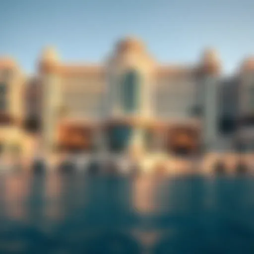 Stunning architectural façade of Caesars Palace Bluewaters