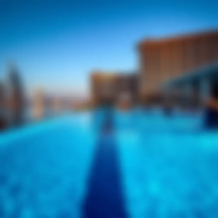 Luxurious swimming pool at Caesars Palace Bluewaters
