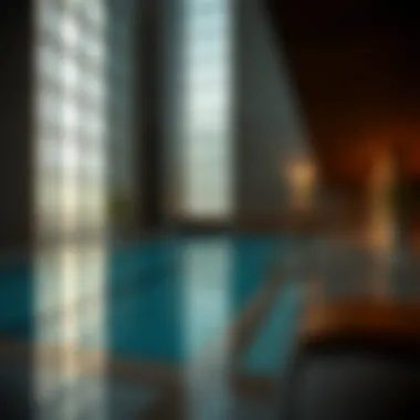 Unmatched Amenities at Carson Tower Luxurious amenities within Carson Tower, including a pool and fitness center