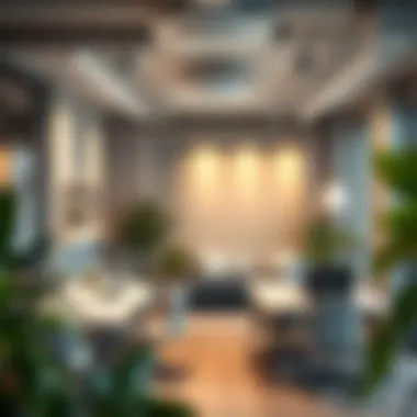 Collaborative Workspace in Co-Living A workspace in a co-living facility designed for collaboration and creativity