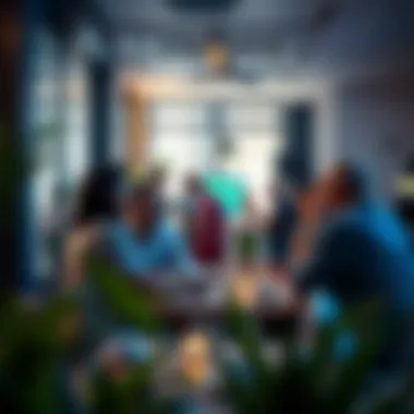 Community Interaction in Co-Living Spaces A vibrant community gathering in a co-living environment, highlighting interaction among residents