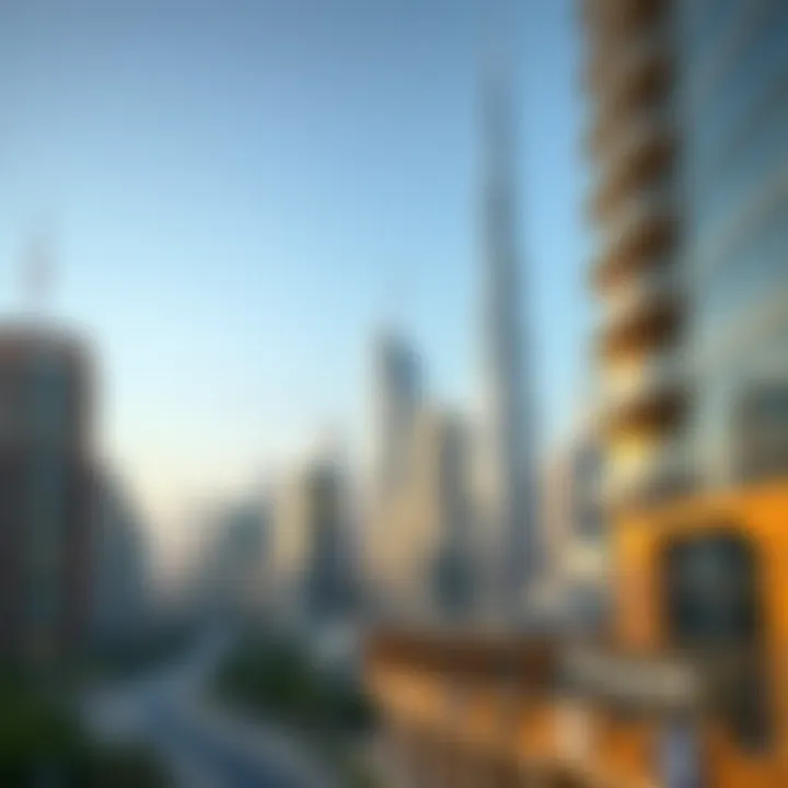 Dubai’s Skyline and Co-Living Integration An urban skyline view of Dubai, emphasizing the integration of co-living within the city’s development