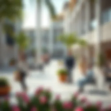 Vibrant community spaces in Al Thanyah 5 promoting social interaction