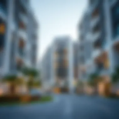 Modern residential buildings in Al Thanyah 5 highlighting architectural design