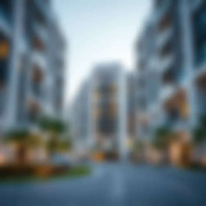 Modern residential buildings in Al Thanyah 5 highlighting architectural design