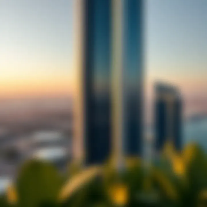 Stunning architectural view of C2 Bateen Tower