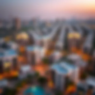 Panoramic view of the neighborhood surrounding C2 Bateen Tower