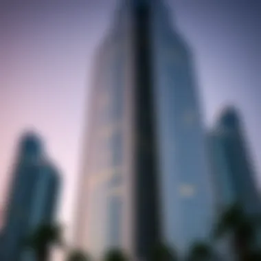 Modern Façade of Etihad Towers Close-up of the modern façade of one of the Etihad Towers