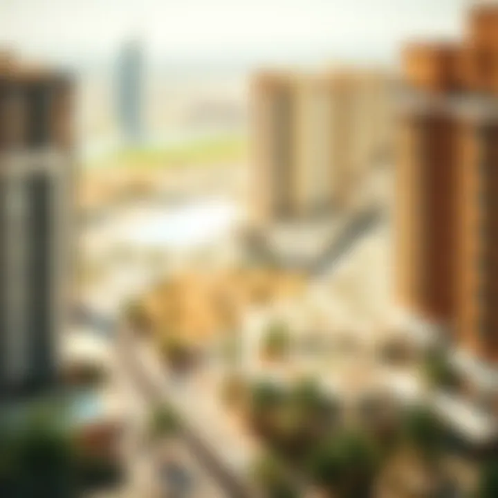 Neighborhoods in Dubai Map highlighting various neighborhoods in Dubai