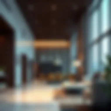 Interior of Al Kazim Building highlighting modern amenities.