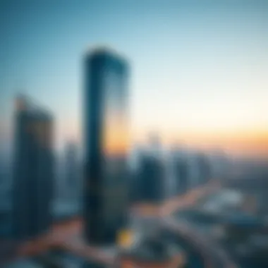 Panoramic skyline featuring Al Kazim Building in Dubai.