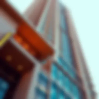 Architectural Facade of Da Vinci Tower Close-up of Da Vinci Tower's architectural facade highlighting modern elements