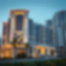 Luxurious exterior view of Damac Heights showcasing its architectural design