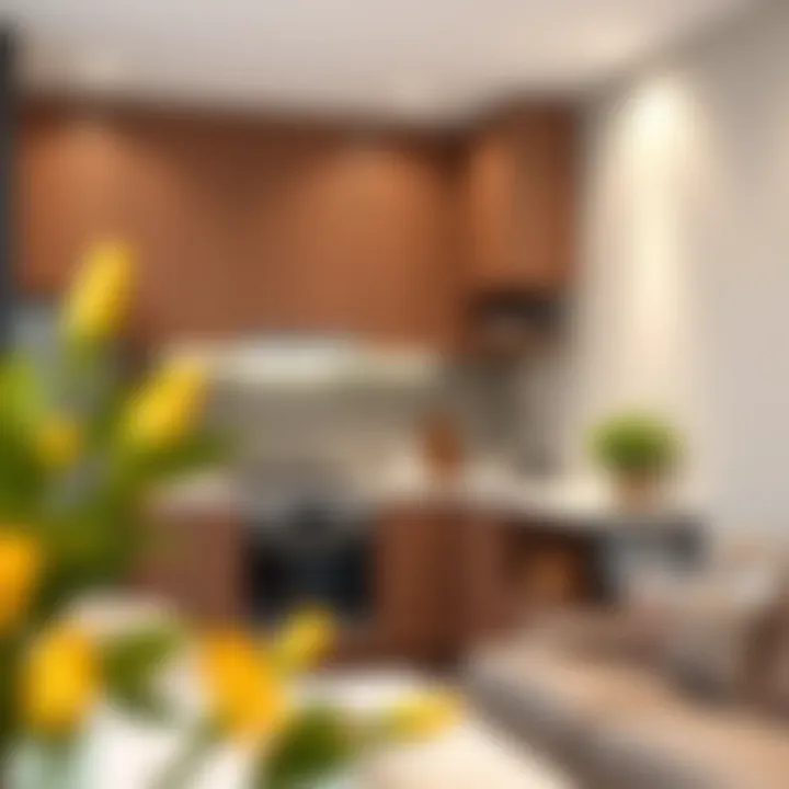 Modern kitchen setup in a 1 BHK rental