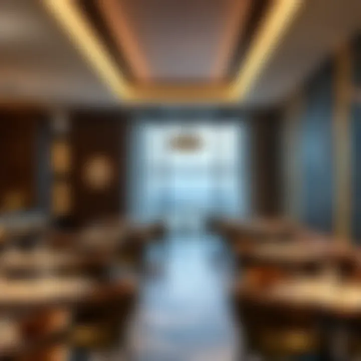 Sophisticated interior design of a fine dining restaurant in Dubai Hills