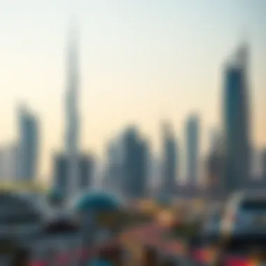 A futuristic depiction of Dubai's skyline influenced by Al Thuriah Group's projects