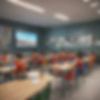 Interactive Learning Environment A vibrant classroom setting showcasing interactive learning