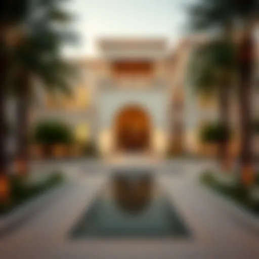 Luxurious exterior of Emirates Golf Club Villas