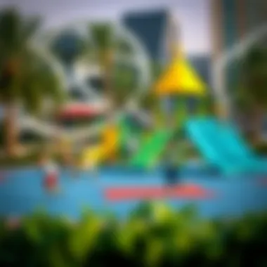 Children playing in the park's vibrant playground