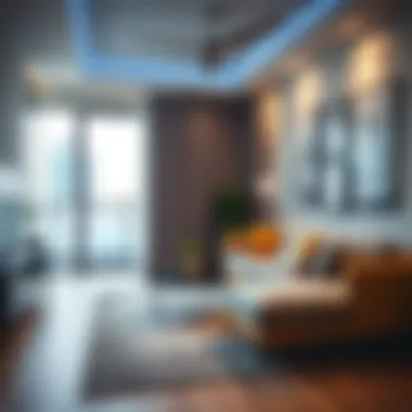 Modern one-bedroom apartment interior in Dubai