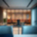 Stylish partition in a modern office space