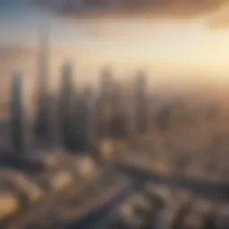 A skyline view of affordable neighborhoods in Dubai