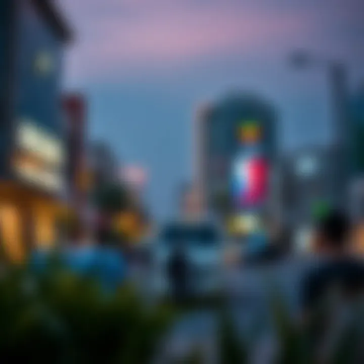 Vibrant community atmosphere surrounding Al Mazaya Business Avenue