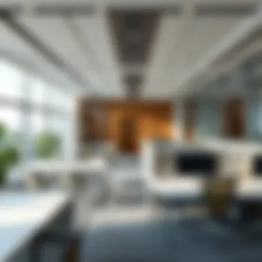 Modern office interiors designed for productivity at Al Mazaya Business Avenue