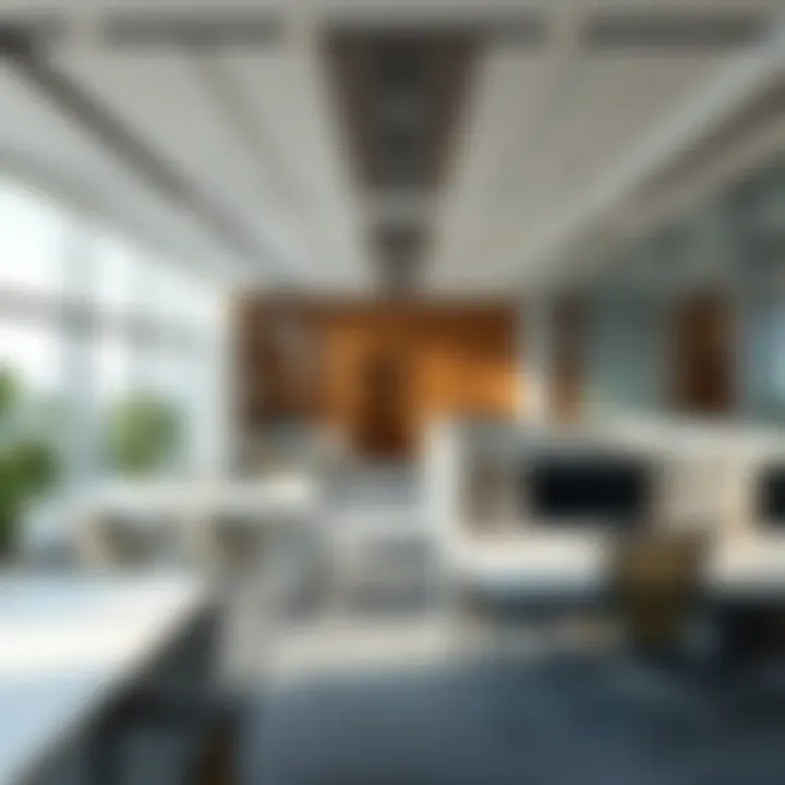 Modern office interiors designed for productivity at Al Mazaya Business Avenue