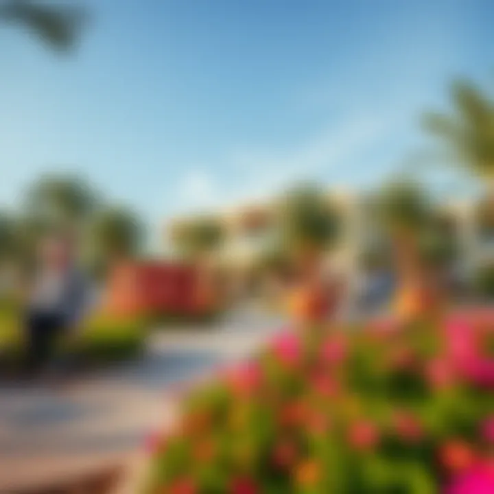 Vibrant community park in Al Mizhar, ideal for family activities and relaxation