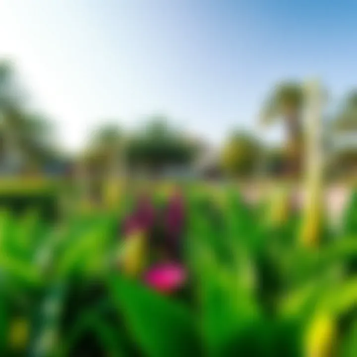 Diverse flora in Al-Mushrif Park