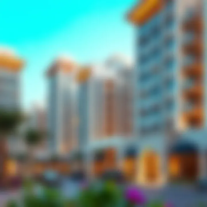 Luxurious residential buildings in Al Nahda 2 reflecting premium living.