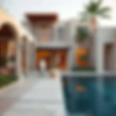 Aesthetic details representing cultural significance in مسار villas