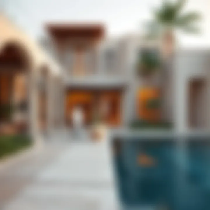 Aesthetic details representing cultural significance in مسار villas