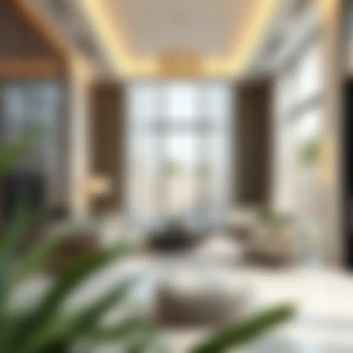 Interior layout highlighting functional spaces within مسار villas