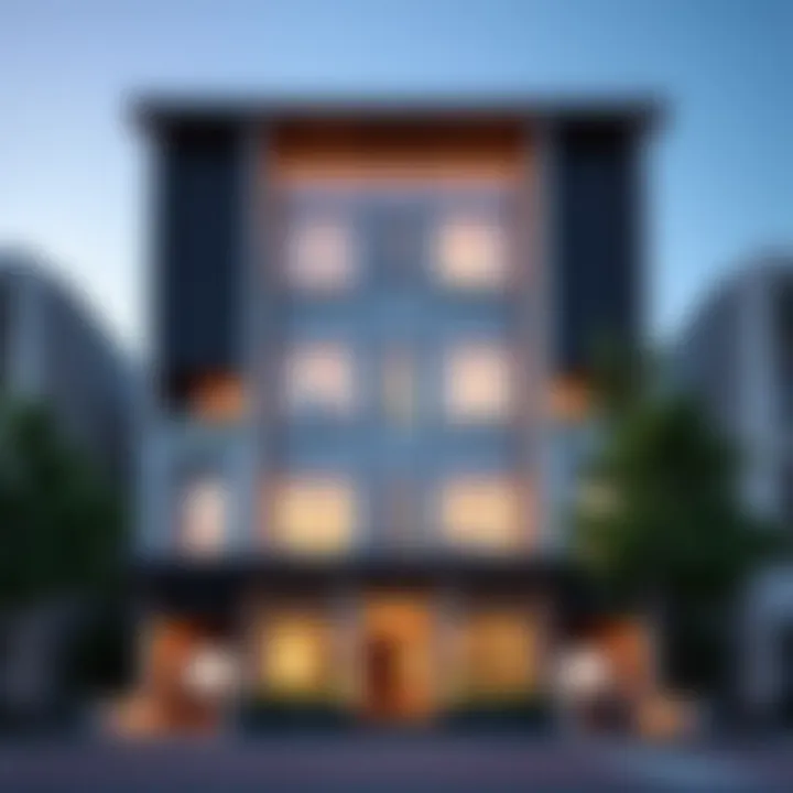 Stunning architectural facade of Aveline Residences